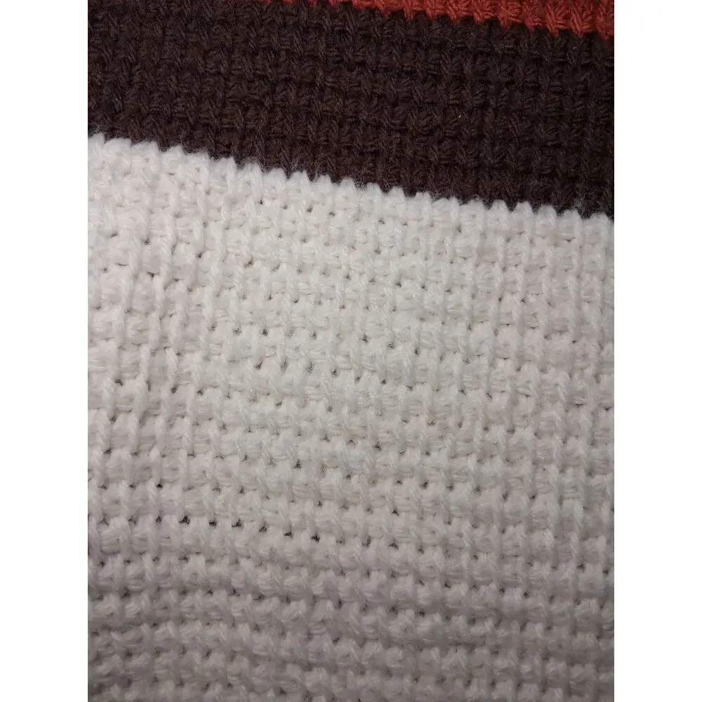 Vintage Crocheted Blanket Aztec Southwestern Grannycore 82x58